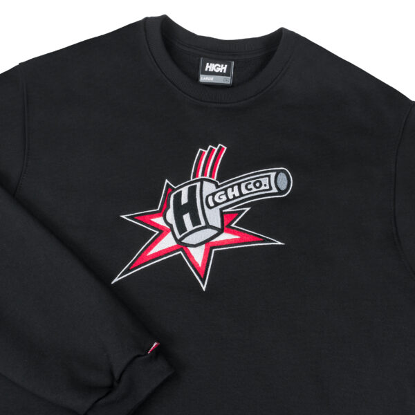 Crewneck_Hammer_Black_Detail MOLETOM HIGH COMPANY HAMMER PRETO