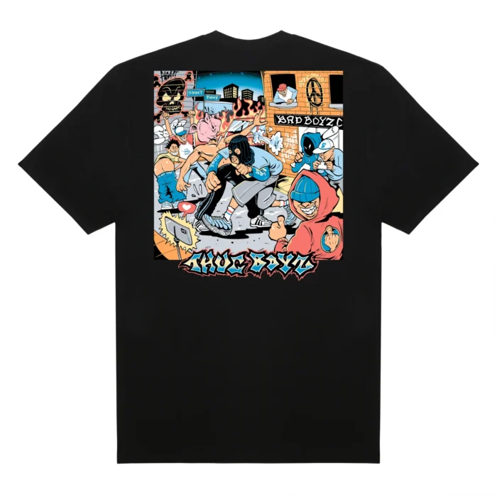 CAMISETA THUG NINE STREET FIGHT PRETA
