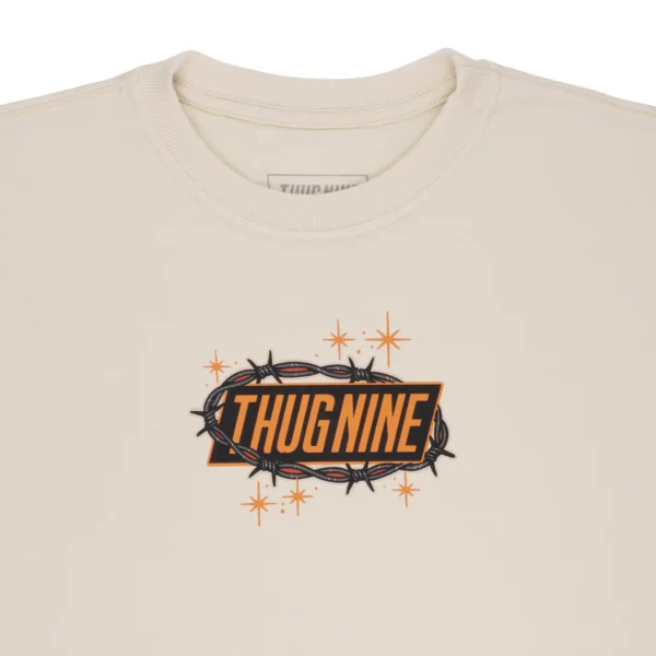CAMISETA THUG NINE CHICANA COLORS OFF WHITE