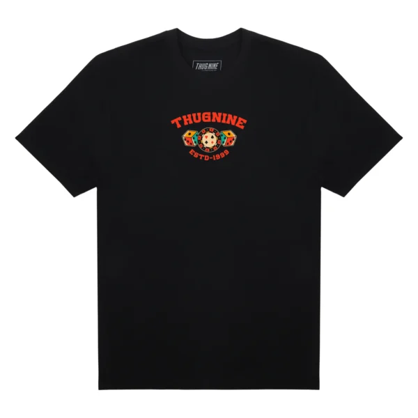 CAMISETA THUG NINE YIN YANG PRETA