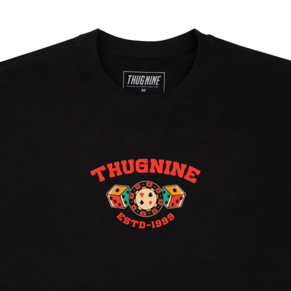 CAMISETA THUG NINE YIN YANG PRETA
