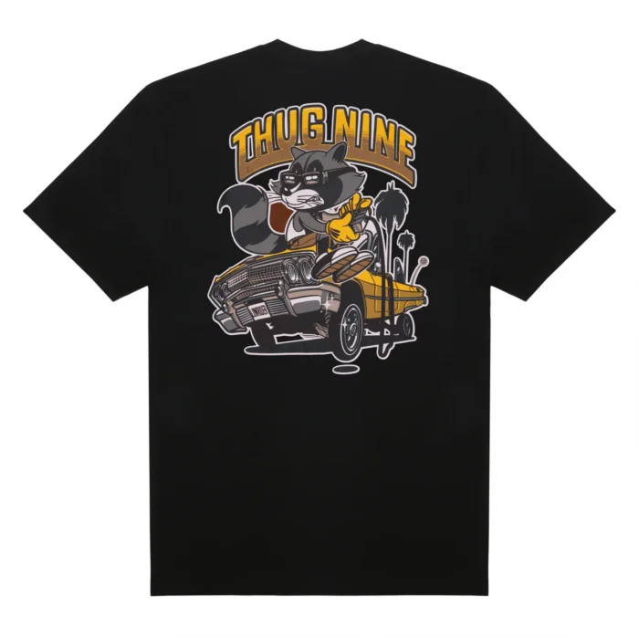 CAMISETA THUG NINE LOW LIFE PRETA
