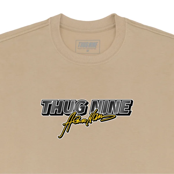 CAMISETA THUG NINE LOW LIFE CAQUI
