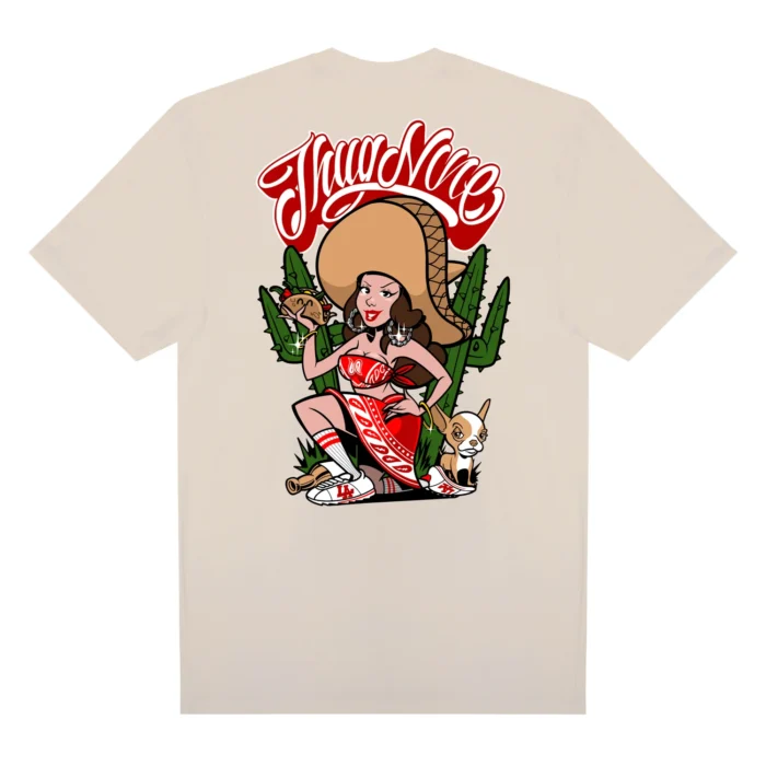CAMISETA THUG NINE CHARRA OFF WHITE