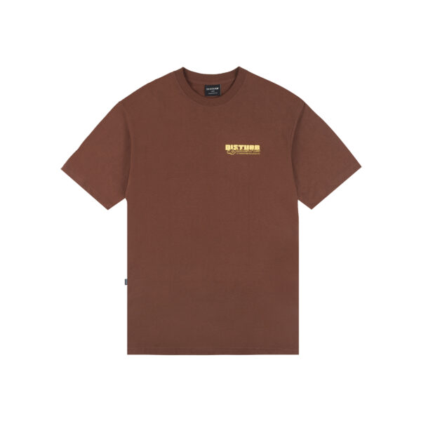 Fly Market Tee in Brown (1) CAMISETA DISTURB FLYMARKET MARROM
