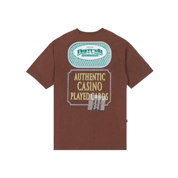 Played Carts Tee in Brown Back CAMISETA DISTURB PLAYED CARTS MARROM