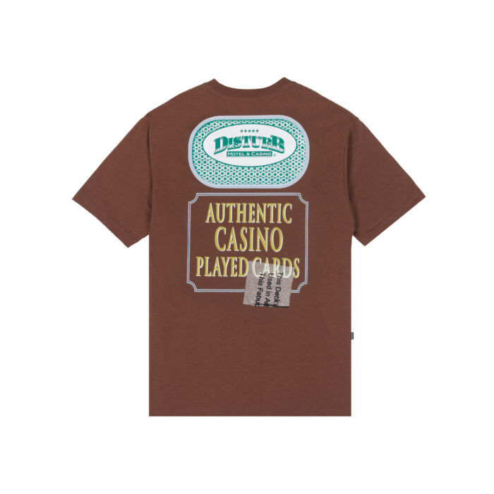 CAMISETA DISTURB PLAYED CARTS MARROM
