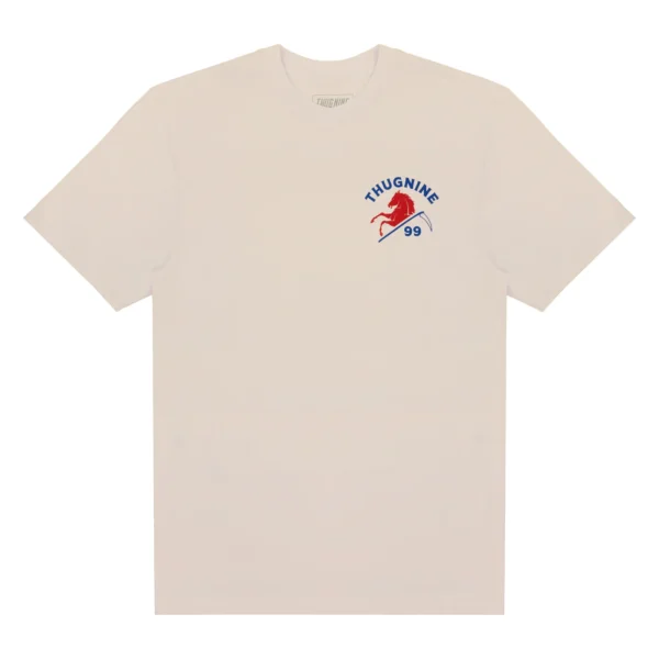 262447-2 CAMISETA THUG NINE DEATH MESSENGER OFF WHITE