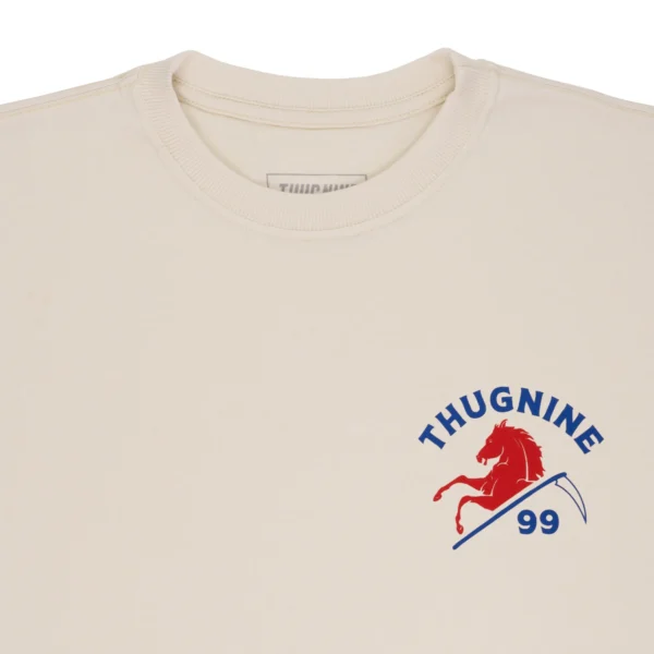 262447-4 CAMISETA THUG NINE DEATH MESSENGER OFF WHITE