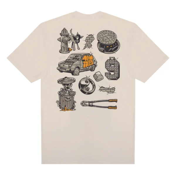 CAMISETA THUG NINE MESS OFF WHITE