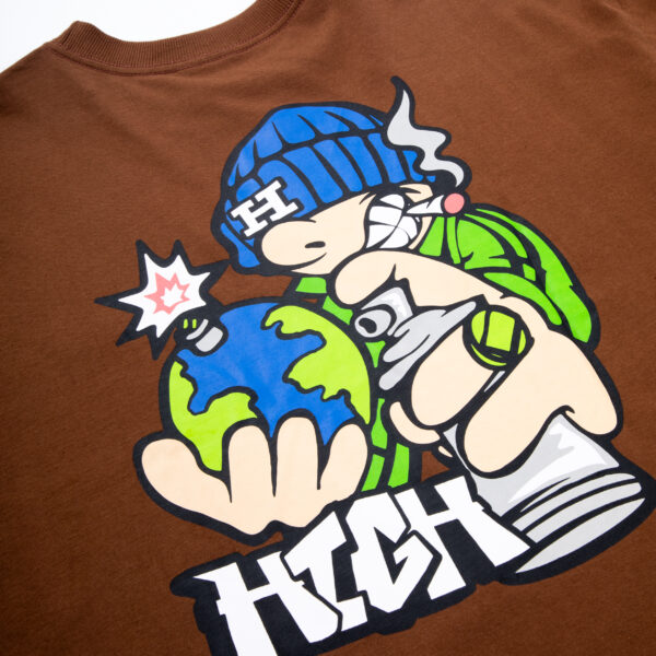Tee_Rebel_Brown_Detail CAMISETA HIGH COMPANY REBEL MARROM