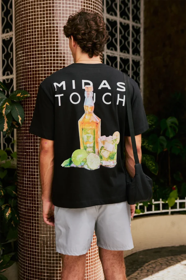 CAMISETA MIDAS TOUCH CAIPIRINHA PRETA