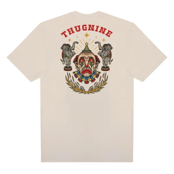 262748-2 CAMISETA THUG NINE SAD CLOWN CREME