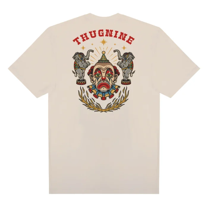 CAMISETA THUG NINE SAD CLOWN CREME