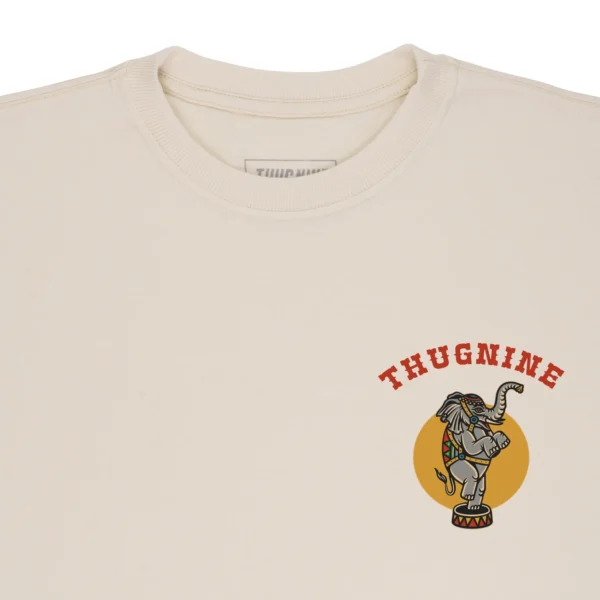 262748-4 CAMISETA THUG NINE SAD CLOWN CREME