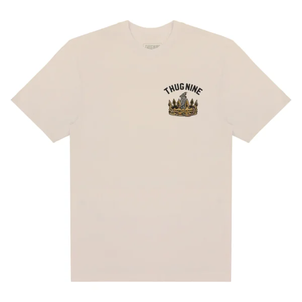263150-3 CAMISETA THUG NINE KING IS DEAD CREME