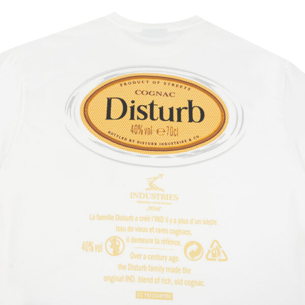 Henessy Tee in Offwhite Back CAMISETA DISTURB HENNESY BRANCA