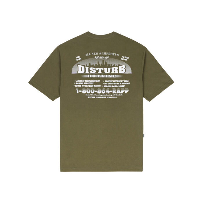CAMISETA DISTURB HOTLINE BEGE