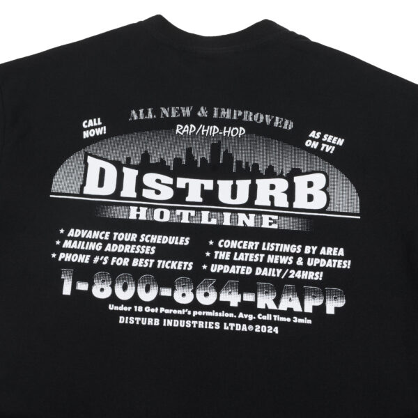 Hotline Tee in Black Back (1) CAMISETA DISTURB HOTLINE PRETA