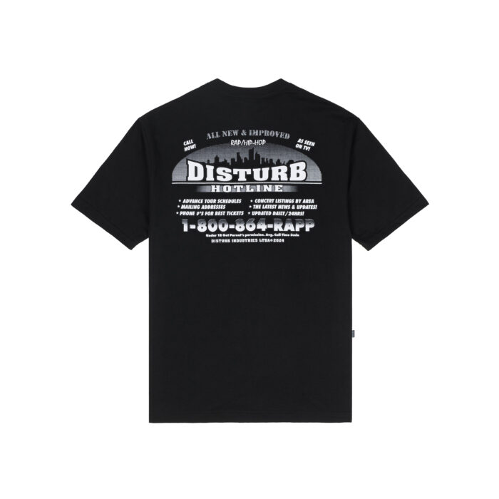 CAMISETA DISTURB HOTLINE PRETA