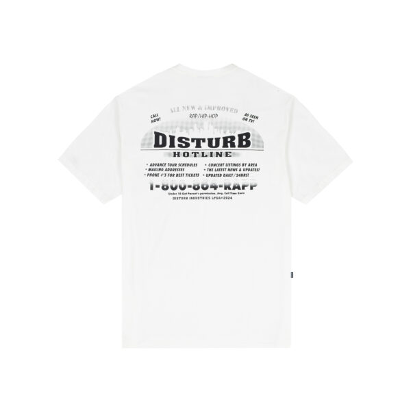 Hotline Tee in Offwhite Back CAMISETA DISTURB HOTLINE OFF WHITE
