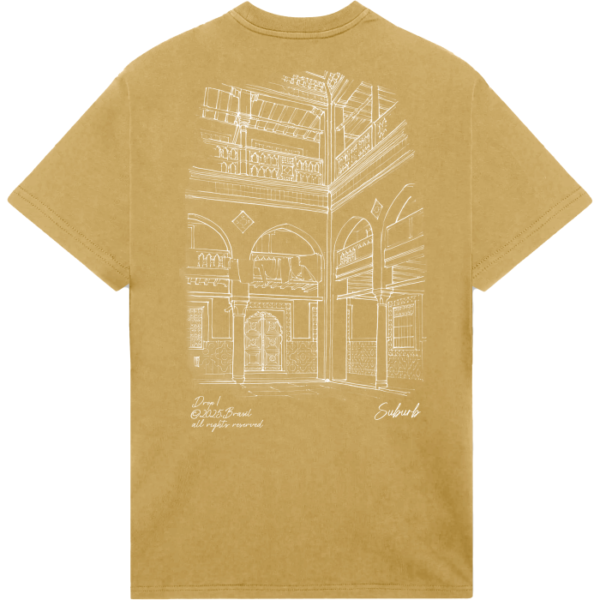 CAMISETA SUBURB COMPANY ARCHITE BEGE
