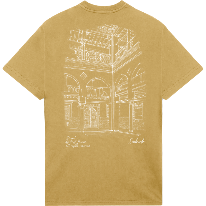 CAMISETA SUBURB COMPANY ARCHITE BEGE