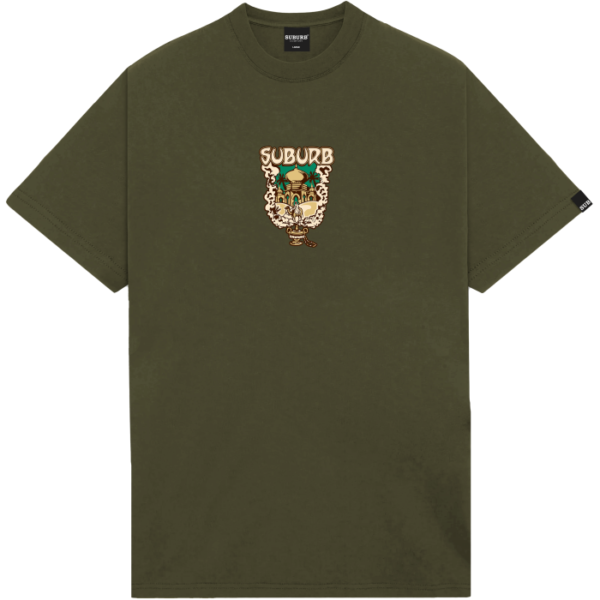 SUBURB DROP 1 25 - 5528 VERDE frentex CAMISETA SUBURB COMPANY SMOKE VERDE