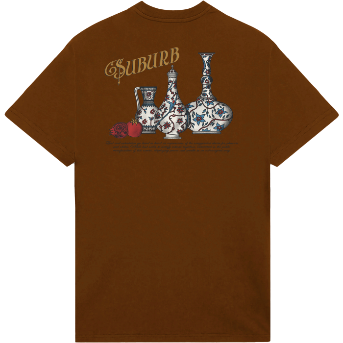 CAMISETA SUBURB COMPANY VASOS MARROM