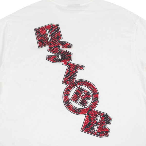 Snakesin Tee in Offwhite Back CAMISETA DISTURB HOTLINE SNAKESKIN OFF WHITE