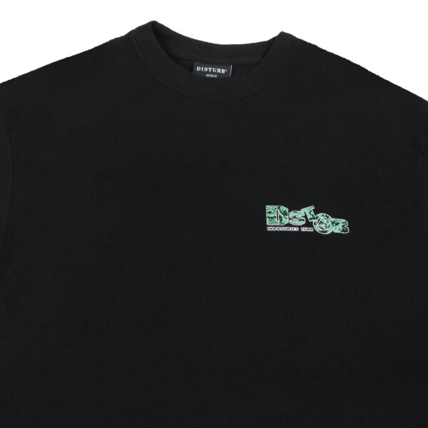 Snakeskin Tee in Black (1) CAMISETA DISTURB HOTLINE SNAKESKIN PRETA