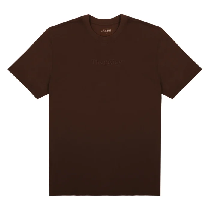 CAMISETA THUG NINE BOLD PREMIUM BORDADO MARROM