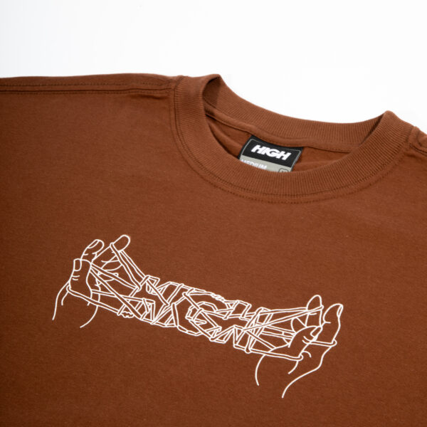 Tee_Elastic_Brown_Detail_2 CAMISETA HIGH COMPANY ELASTIC MARROM