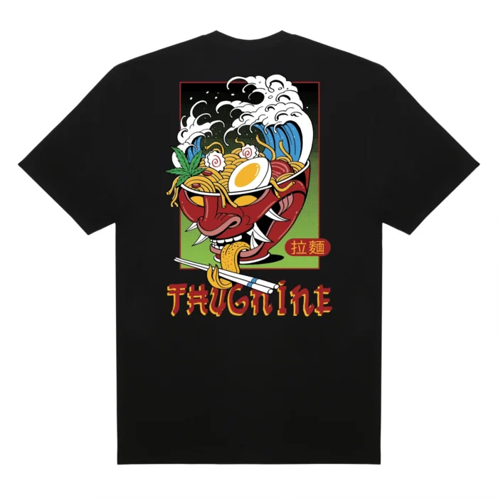 CAMISETA THUG NINE LAMEN STORM PRETA