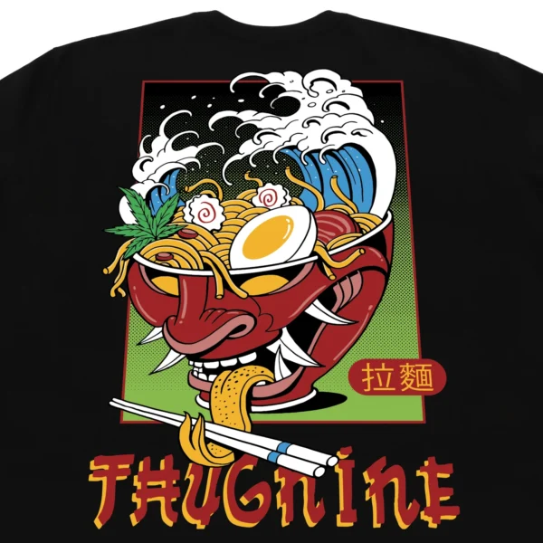 262868-5 CAMISETA THUG NINE LAMEN STORM PRETA