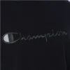 CAMISETA CHAMPION LOGO BORDADO MALHAO PRETA/VERDE