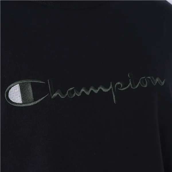 GT220B-Y08069COR-4-009.jpg CAMISETA CHAMPION LOGO BORDADO MALHAO PRETA/VERDE