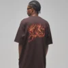 CAMISETA PLANO C FLAMES MARROM