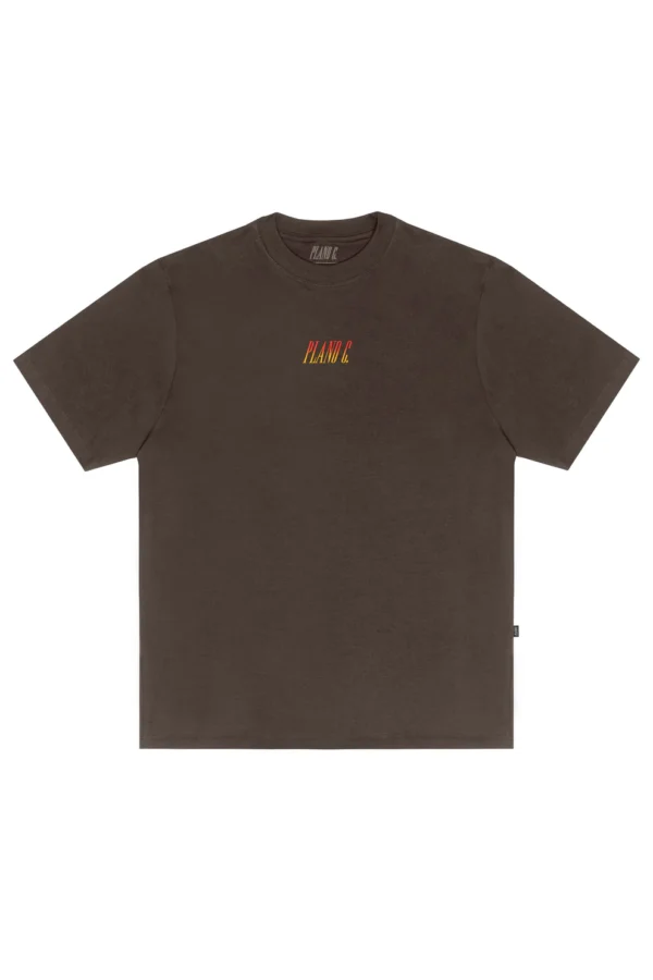 CAMISETA PLANO C FLAMES MARROM