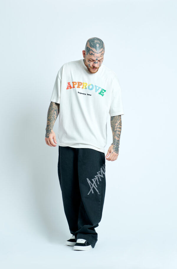 5-24 CAMISETA APPROVE OVERSIZED RAINBOW PUFF OFF WHITE