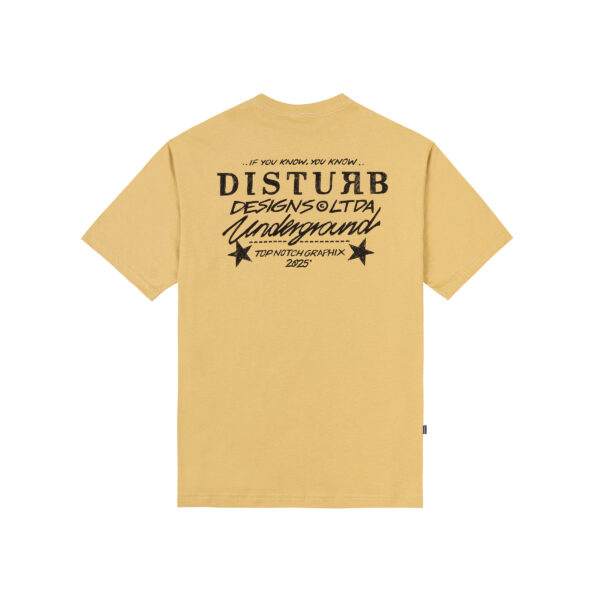 Ball Pen T-shirt in Yellow Back CAMISETA DISTURB BALL PEN AMARELA