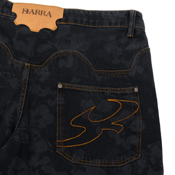 CALÇA JEANS PATTERN CHITA PRETA DT 02 CALÇA JEANS BARRA CREW PATTERN CHITA PRETA