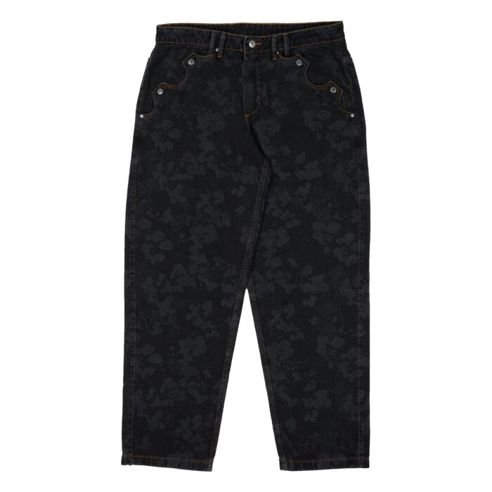 CALÇA JEANS BARRA CREW PATTERN CHITA PRETA