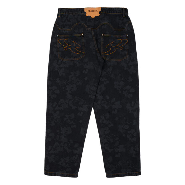 CALÇA JEANS PATTERN CHITA PRETA VERSO CALÇA JEANS BARRA CREW PATTERN CHITA PRETA
