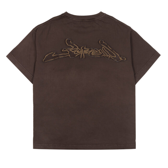 CAMISETA BARRA CREW ASSINATURA PATCH ESTONADA MARROM