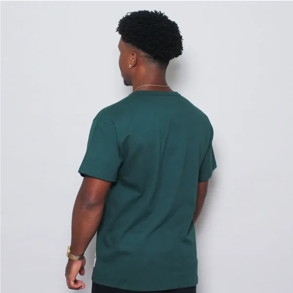 GT220B-Y06145-3-261 CAMISETA CHAMPION LOGO C BORDADO VERDE MILITAR