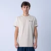 CAMISETA CHAMPION MINI SCRIPT BORDADO BEGE