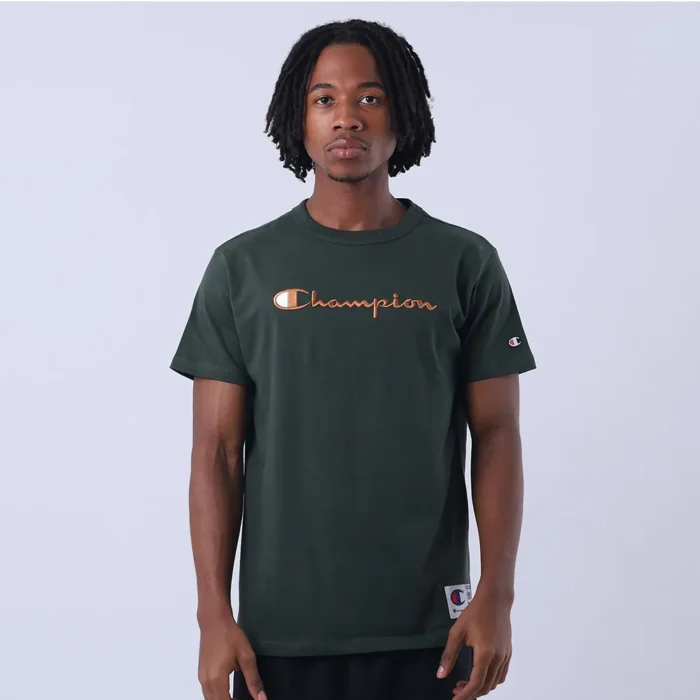 CAMISETA CHAMPION HERITAGE SCRIPT 30 COLORS VERDE/OURO