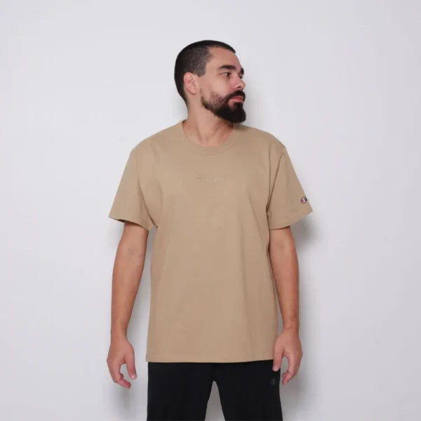 GT220B-Y08541-22 CAMISETA CHAMPION M C CHAMPION HERITAGE BEGE