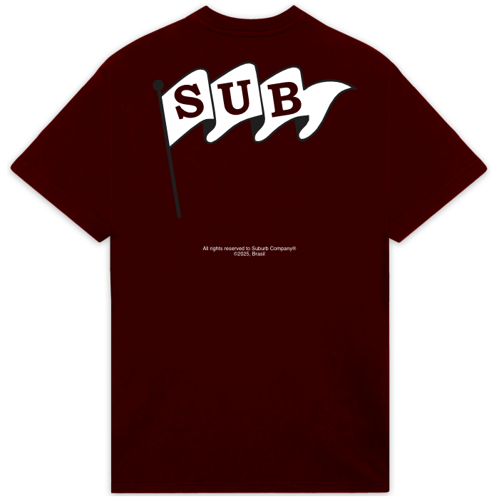 CAMISETA SUBURB COMPANY FLAG SUB BORDO
